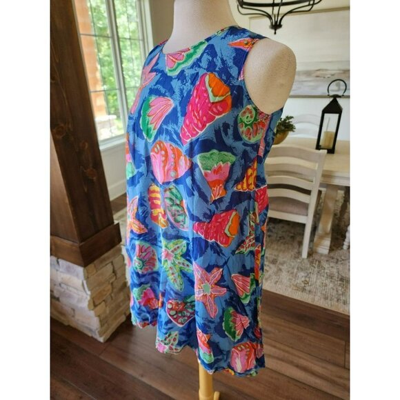 Cotton‎ Floral Tropical Cotton Summer Dress Swim Cover Up Dress - Picture 3 of 8